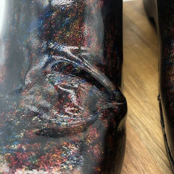 Dansko Professional Clogs Shoes Womens 11.5 Multi Scribble Patent Leather - Picture 9 of 11